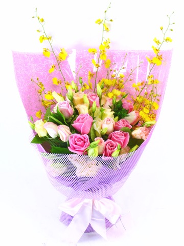 Florist Flower Bouquet - Pink on Pink Bouquet - L10332 Photo