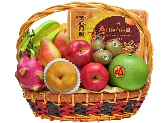 Mid-Autumn Gift Hamper - Mid Autumn Maxim's Mooncake With Fancy Fruit Hamper FH188 - L140534 Photo