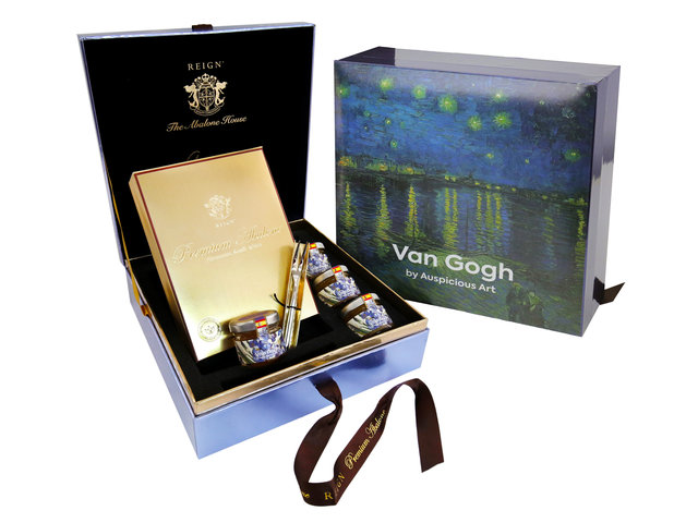 Wine n Food Hamper - Reign Fine Art Abalone With Honey Box Set - HR1025A5 Photo